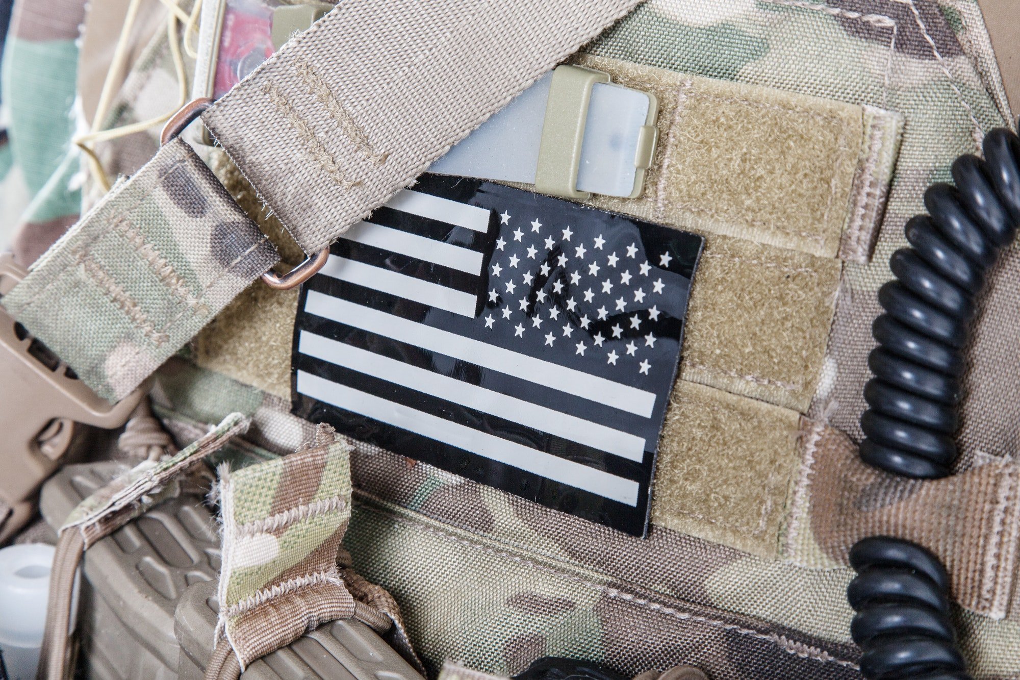 American flag military patch